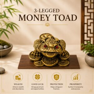 Brass Three-Legged Wealth Toad