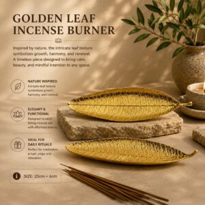 Golden Leaf Incense Burner